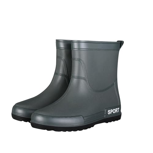 Regenschuhe Herren Damen Wasserdicht Regenschuhe Gummistiefel Festival Regenstiefel wasserdichte Weitschaft Regenstiefel rutschfest Schwarz Leicht Bunt rutschfest Breit Outdoor von Generic