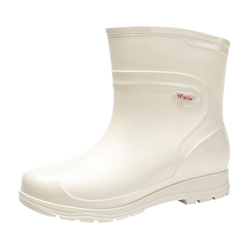 Regenstiefel Damen Halbhoch Gummistiefel Festival Wasserdicht Weitschaft wasserdichte Weitschaft Damen Regenschuhe Gartenschuhe Leicht Bunt rutschfest Breit Outdoor von Generic
