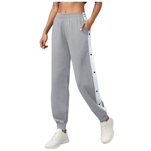 Reha Hose Damen Seitlich Zu öffnen Bequeme Atmungsaktiv Jogginghose Seitlicher Knopfleiste Locker Gummibund Sportswear Sweatshose Jogginghose hohem seitlichen Reha Hose Seitlich Zu öffnen Bequeme von Generic