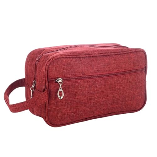 Reise Herren Kosmetiktasche Kulturbeutel Organizer Frauen Lagerung Make-Up Fall Make-Up Handtasche(Red) von Generic