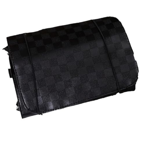 Reise-Kosmetiktasche aus Leder mit großer Kapazität, tragbar, for Damen, Make-up-Koffer, Toilettenartikel, Aufbewahrungstasche(Black) von Generic