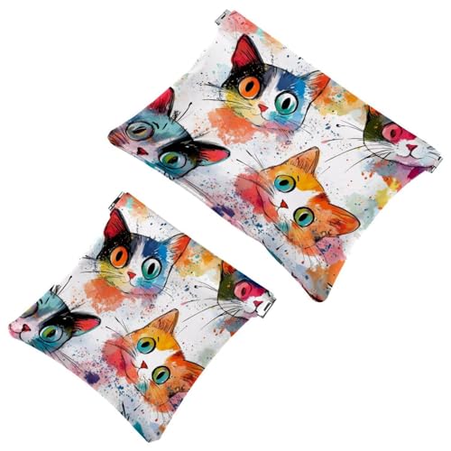 Reise-Make-up-Tasche, kleine Make-up-Tasche, Reise-Make-up-Tasche, Reise-Make-up-Tasche, Reise-Make-up-Tasche ohne Reißverschluss für Frauen und Mädchen, künstlerische Libelle mit exotischen von Generic