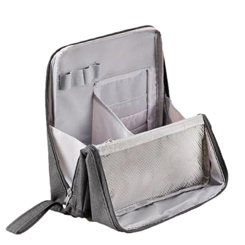 Reise-Make-up-Tasche – Make-up-Tasche mit Fächern | Tragbarer vertikaler Kosmetik-Organizer mit großer Kapazität | wasserdichter Kulturbeutel zum Aufhängen für Lippenstift, Sonnenschutz, Lidschatten von Generic