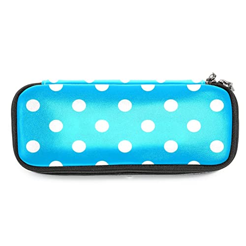 Reise Make up Tasche wasserdichte Kosmetiktasche Kulturbeutel Make up Taschen für Frauen und Mädchen,Blaue weiße Tupfen Mode von Generic