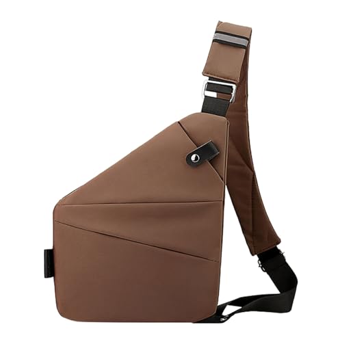 Reise Organizer Taschen Persönliche Taschentasche für Reisen Persönliche Taschentasche für Männer Persönliche Flex-Tasche Schärpentasche, rechte Schultertasche Kabel Organizer (Coffee, One Size) von Generic