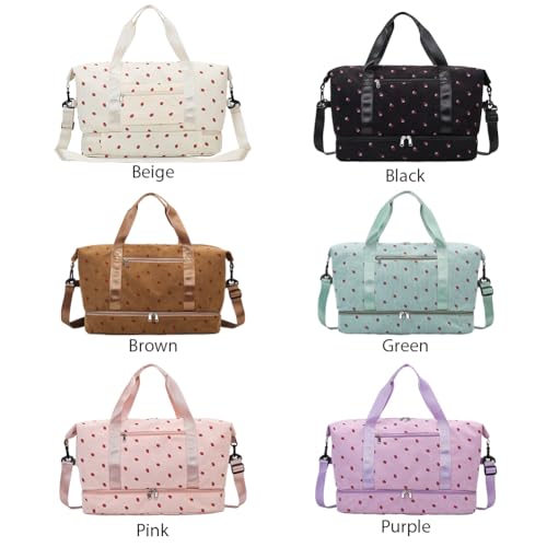 Reise Tasche for Reisebühne mit Schuhfach Weekender -Tasche for Frauen (Pink) von Generic