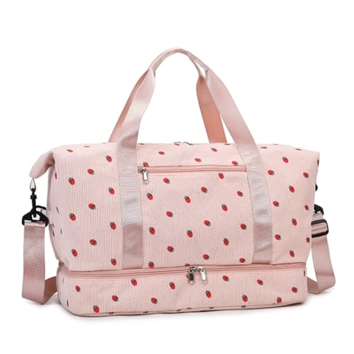 Reise Tasche for Reisebühne mit Schuhfach Weekender -Tasche for Frauen (Pink) von Generic