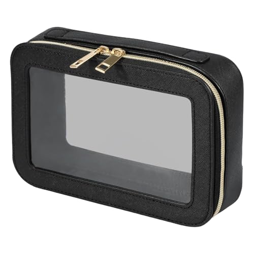 Reise-transparente Make-up Tasche, Make-up Pinseltasche, Tragbare Kosmetiktasche, Make-up Organizer transparent, mit Reißverschluss,, sc schwarz, Refer to description, Uni von Generic