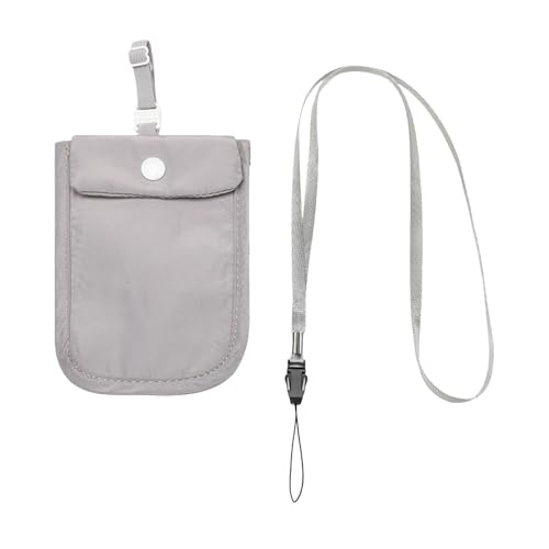 Reisebrieftasche für Damen – diskrete Brieftasche unter der Kleidung, perfekt für Reisen und Sicherheit | Leichte Brieftasche mit verstecktem BH, ideal für Bargeld, Karten und kleine Ogg, grau, Fare von Generic