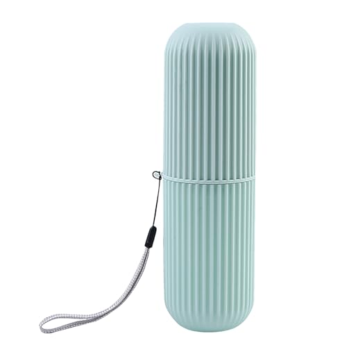 Reiseetui für Zahnbürsten – tragbarer Zahnbürstenhalter, Zahnbürstenaufbewahrungsbox | Kompakte Zahnbürsten-Schutzabdeckung, leichtes Becher-Set für B-Wasserspülung, blau, Se référer au descriptif von Generic