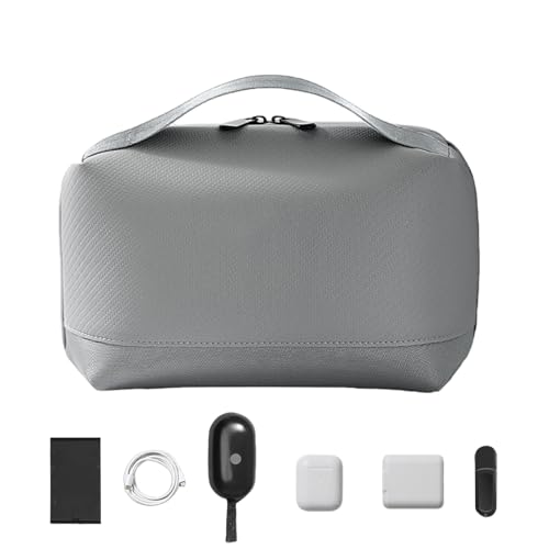 Reisekabel-Organizer, Aufbewahrungstasche für Datenkabel, Aufbewahrungstasche für digitales Zubehör für Kopfhörer und Kopfhörer mit Ladefunktion, grau, Consulte la descripción, Siehe Beschreibung von Generic