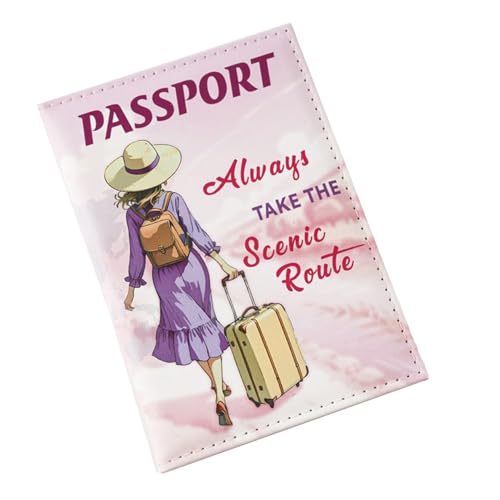 Reisepass-Abdeckung für Reisen, Reisepass, Reisepass-Abdeckung für Paare, bedruckt, wasserdicht, für Paare, Männer, Kinder, lernen Zubehör im Osten, Rosa, Singola persona, Siehe Beschreibung von Generic