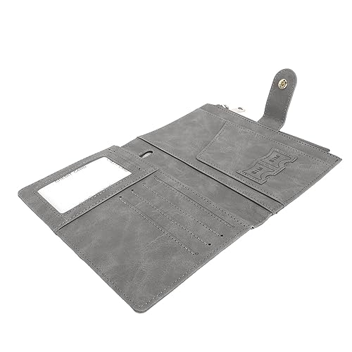 Reisepass-Halter, Geldbörse, Schnalle, Weiblich, für -Abdeckung, Tasche, PU, ​​antimagnetische Visitenkartenhalter (Grey) von Generic