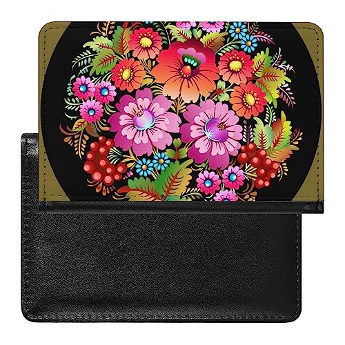 Reisepass Impfpass Schutzhülle Blumen Reise Brieftasche Wasserdicht Passport Etui Für Damen Herren von Generic