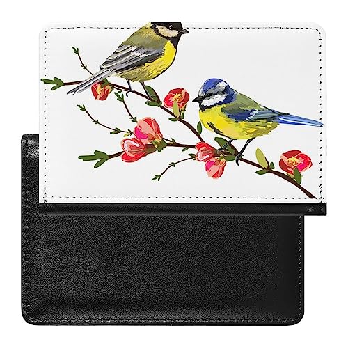 Reisepass Impfpass Schutzhülle Blumen Vögel Reise Brieftasche Wasserdicht Passport Etui Für Damen Herren von Generic