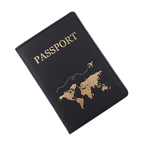 Reisepasshülle aus PU-Leder für Karten, Reisepass, Geldbörse, Dokumente, Organizer, unverzichtbares Reisezubehör, Schwarz , Schwarz von Ranuw
