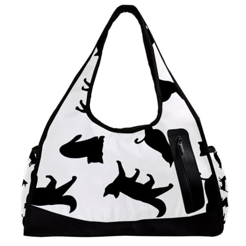 Reisetasche,Herren Sporttasche,Damen Sporttasche,Sporttasche,Nahtlose Katzentier Illustration von Generic