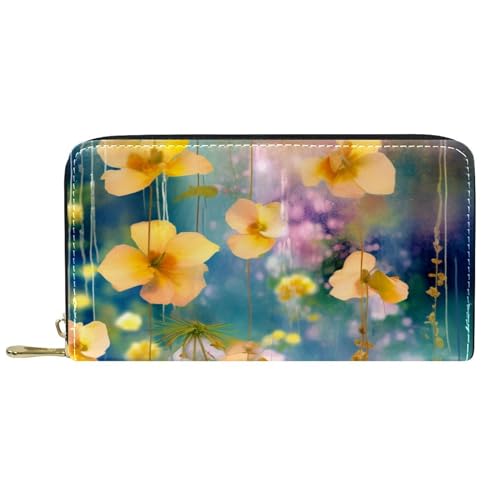 Reißverschluss Geldbörse Abstrakte Frühlingsblume Geldbeute Kreative Portemonnaie Retro Kartenetui Für Lehrer, Freund, Kinder von Generic