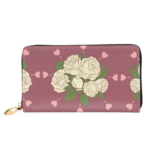 Reißverschluss Geldbörse Blumen Der Liebe Wallet Lustige Leder Geldbörse Vintage Kartenetui Für Freundin, Tochter, Mutter von Generic