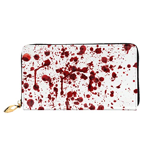Reißverschluss Geldbörse Horror, Spritzer, Von, Blut, Grunge Geldbörse Vintage Tragbare Brieftasche Niedliche Leder Geldbörse Für Lehrer, Freund, Mädchen Reißverschluss Geldbörse Horror, Spritzer, Von, Blut, Grunge Geldbörse Vintage Tragbare Brieftasche Niedliche Leder Geldbörse Für Lehrer, Freund, Mädchen von Generic