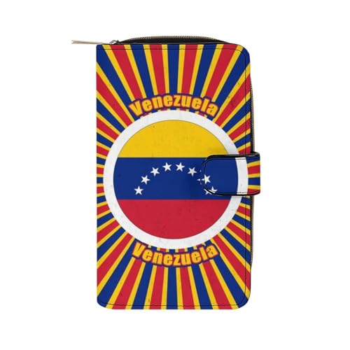 Reißverschluss Geldbörse Retro-Emblem Venezuela Flagge Kartenetui Nette Portemonnaie Printmotiv Handtaschen Für Lehrer, Frauen, Tochter von Generic
