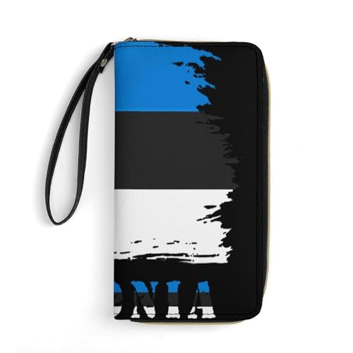 Reißverschluss Geldbörse Vintage Esten Estnische Flagge Kartenetui Kreative Wallet Vintage Design Portemonnaie Für Lehrer, Tochter, Kinder von Generic