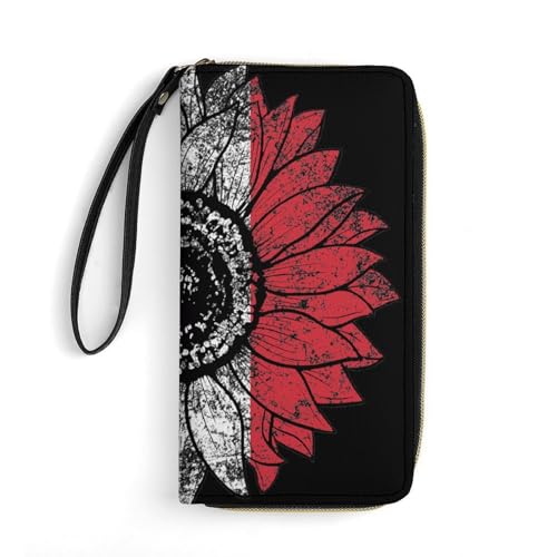 Reißverschluss Geldbörse Vintage Sonnenblume Italien Flagge Tragbare Brieftasche Lustige Geldbeute Vintage Geldbörse Für Mädchen, Kinder, Mutter von Generic