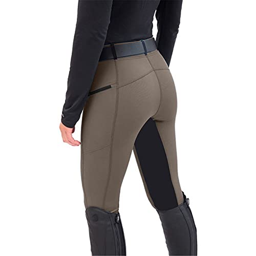 Reithose Damen Reitleggings Radhose Reitsport Hose High Waist Skiny Fit Economic Vollbesatz mit Handytasche Radhosen Mädchen Lange Hosen für Reiter Pferde Reiten Motorrad Fahrradhose Trainingshose von Generic