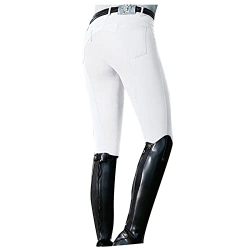 Reithose Damen Reitleggings Radhose Reitsport Hose High Waist Skiny Fit Economic Vollbesatz mit Handytasche Radhosen Mädchen Lange Hosen für Reiter Pferde Reiten Motorrad Fahrradhose Trainingshose von Generic