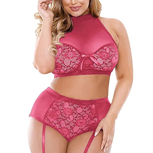 Reizwäsche für Sex Damen Unten Offen, Höschen Unterwäsche Seamless Slips Elastische Nahtlose Hipster Slip Low Flat-T-Back Damen Bequeme Offen Blume String-Höschen Dessous Damen Dessous Set von Generic