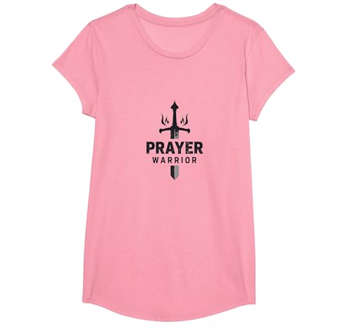 Religiöser Gebetskrieger für Männer | Spirituelle Stärke T-Shirt, Girls, Rosa, XS Religiöser Gebetskrieger für Männer | Spirituelle Stärke T-Shirt, Girls, Rosa, XS von Generic