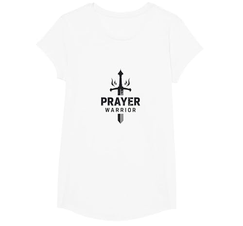 Religiöser Gebetskrieger für Männer | Spirituelle Stärke T-Shirt, Girls, Weiß, XS Religiöser Gebetskrieger für Männer | Spirituelle Stärke T-Shirt, Girls, Weiß, XS von Generic