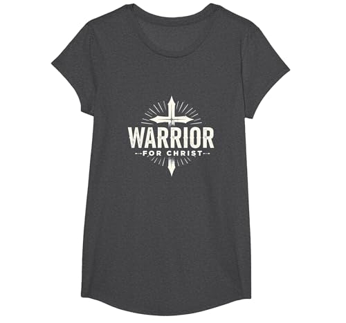 Religious Warrior for Christ Faith Bekleidung für Männer T-Shirt, Girls, Anthrazit Meliert, XS Religious Warrior for Christ Faith Bekleidung für Männer T-Shirt, Girls, Anthrazit Meliert, XS von Generic