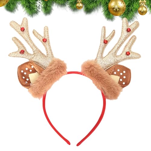 Rentiergeweih Haarband | Rentier-Ohren Stirnband für Damenkostüme - Stirnbänder mit Geweih für Winterfestival-Festivals für Frauen Dekorative Feiertage inkl von Generic