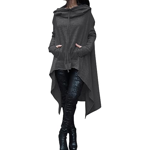 Retouren Kaufen Retourenware Kapuzenpullover Mit ReißVerschluss Damen Frauen Lose Hoodie Lange Kapuzen Tops Damen Sweatshirt Pullover Asymmetrische Bluse Hoodie Damen Oversize Rosa Dark Gray XXXXXL Retouren Kaufen Retourenware Kapuzenpullover Mit ReißVerschluss Damen Frauen Lose Hoodie Lange Kapuzen Tops Damen Sweatshirt Pullover Asymmetrische Bluse Hoodie Damen Oversize Rosa Dark Gray XXXXXL von Generic