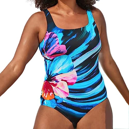 Retourenkaufangebote50Prozent Badeanzug Damen Große Größen Bauchweg Push Up Tankini Grobe Größen 3XL Bademode Swimsuit mit Shaping Effekt One Piece Elegant Strandmode Geschenke Zum Muttertag von Generic