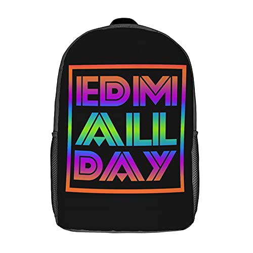 Retro Daypack Liebe EDM Retro Wanderrucksack Stylischer Rucksäcke Für Geschenk, Schule, Freizeit, 42X32X14Cm von Generic