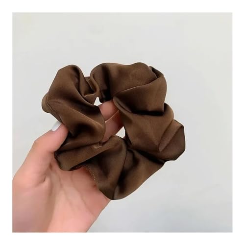 Retro Elegante Einfarbig Darm Ring Haar Band Elastische Haar Bänder Mädchen Frauen Haar Zubehör(Coffee) von Generic