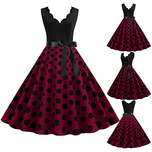 Retro Faltenrock 60er Jahre Rockabilly Vintage Tunika A Linie Solides Cocktailkleid mit Gürtel Hochzeit Partykleid Rockabilly Kleid Ballkleid Weißes Kleid von Generic