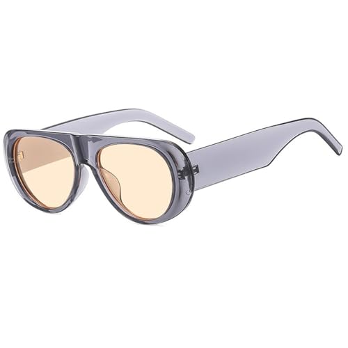Retro-Sonnenbrille Mit Weitem Bein, Modische Oversize-Sonnenbrille For Herren Und Damen, Polarisierte Sonnenbrille For Urlaub, Partys, Fotografie Und Sport(Gray) von Generic