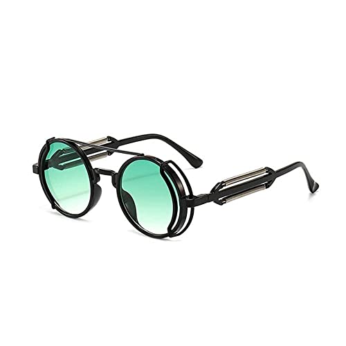 Retro Steampunk Sonnenbrille Herren Markendesigner Runde Gothic Sonnenbrille Produkte Sonnenbrille UV400 Damen Neue von Generic