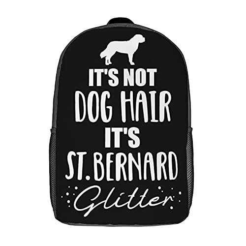 Retro Wanderrucksack Bernhardiner Haarglitzer Rucksäcke Stylischer Daypack Für Reisen, Schule, Freizeit, 42X32X14Cm von Generic