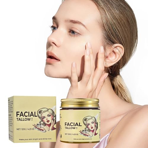 Rindertalg für die Haut, gefütterter Talg, Gesichtsfeuchtigkeitscreme Gesicht und Körper, unparfümiert Handcreme Kamille (One Size) von Generic