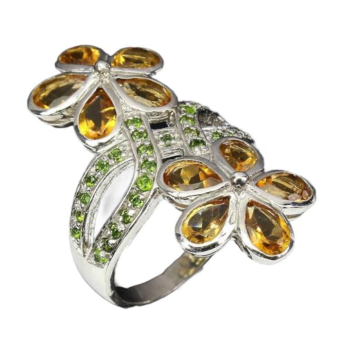 Ring Blumen r 18 Zitrone Diopsiden schön, Single Ring Blumen r 18 Zitrone Diopsiden schön, Single von Generic
