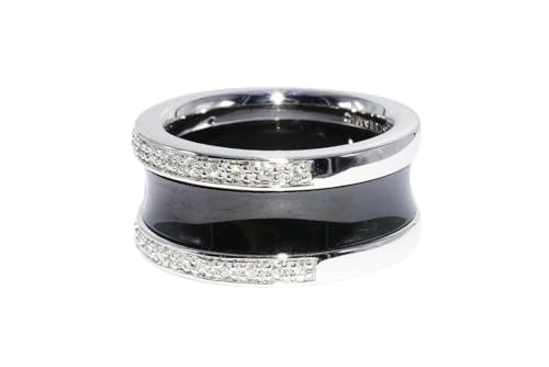 Ring Diamant 0.16cts 925 r.16 Keramik von Generic