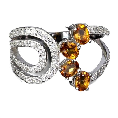 Ring Elegant Silber Natur Zitrone Zirkonia r 14 von Generic