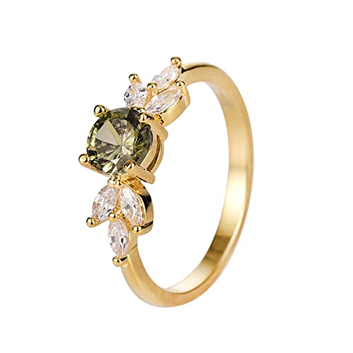 Ring Jewelry Natürliche Ringe Gold Diamant Rose Weiß Ringe Gold Ring Set, 5-a, 32 von Generic