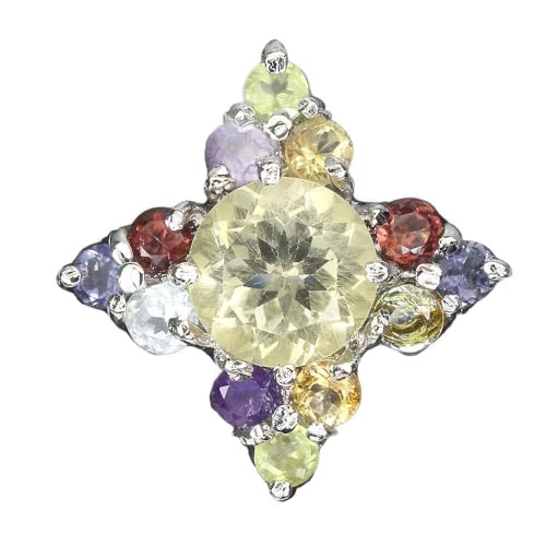 Ring Lemon Amethyst Quarz Granate r 16.5, Single von Generic