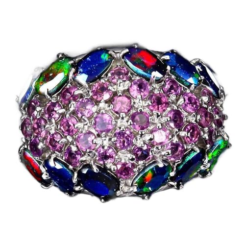 Ring Silber Naturbrenner schwarz Granat r 17.5, Single Ring Silber Naturbrenner schwarz Granat r 17.5, Single von Generic