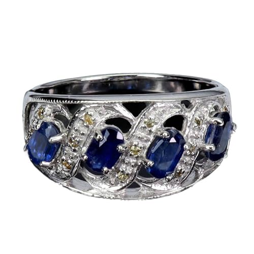 Ring Silber elegant r 19 Natursaphirkianite Songea von Generic